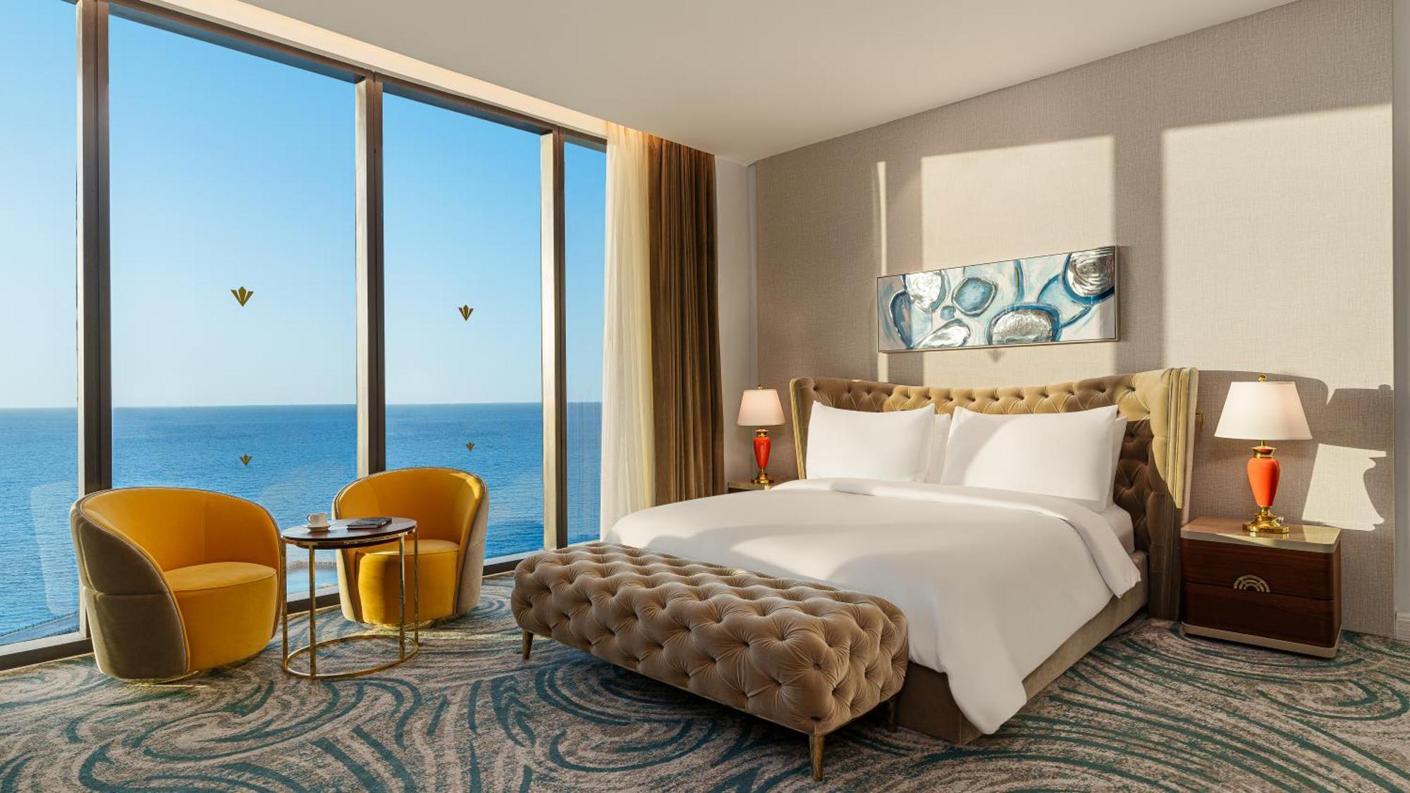 Rixos Premium Alamein العلمين الغرفة الصورة A bedroom at the hotel
